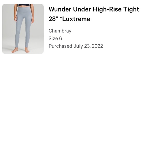 Lululemon | Wunder Under High-Rise Tight 28" *Full-On Luxtreme, Chambray - Picture 2 of 5